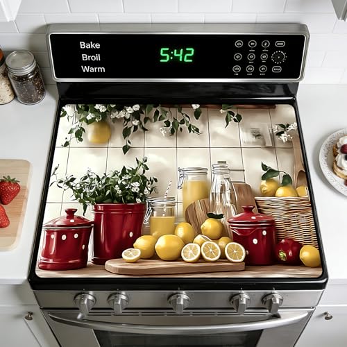 Image of Stove Top Cover for Electric Stoves: All-in-One Heat-Resistant Protector Mat, Non-Slip Kitchen Counter Mat 28''x20''