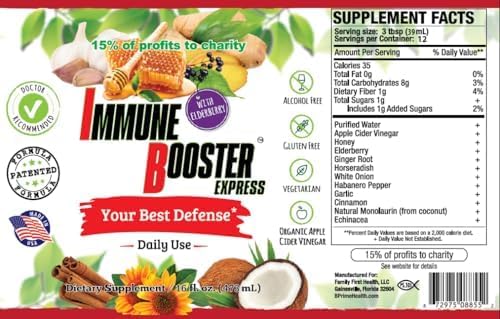 12 in 1 Immune Support Supplement, All Natural Blend - Superfoods, Nutrients, Antioxidants - Organic Apple Cider Vinegar, Elderberry, Echinacea, Ginger, Garlic & more - Dr. Approved & Clinical Studies - Image 4