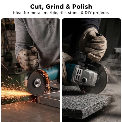 Image of Lifelong 850W Angle Grinder Machine | Electric Grinder | Metal Cutting Machine | 100mm /4 inch Disc Dia | 11000 RPM | Heavy Duty Full Copper Motor & Copper Armature | Metal, Marble, Tile & Stone | DIY Use