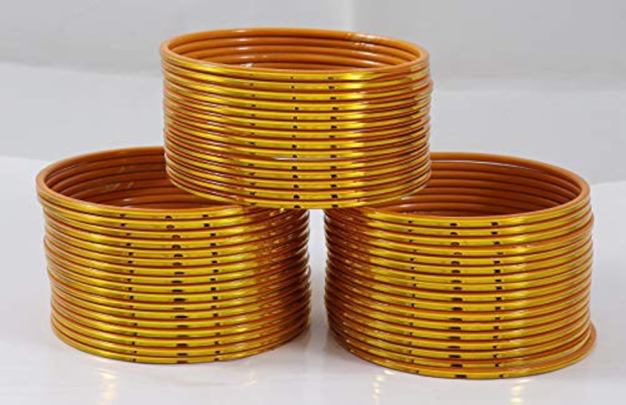 Plain Glossy Finished Bangle Set for Women, Pack of 48