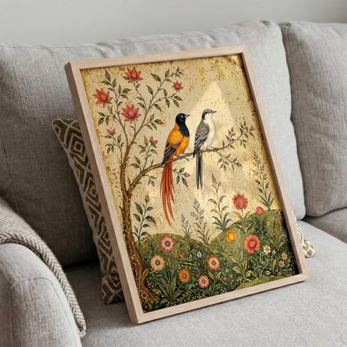 Image of kotart Madhubani Art Wall Painting Traditional Home Decoration With Frame For Living Room Bed Room Hotel Wall Decor Digital Reprint (19x25 inch)