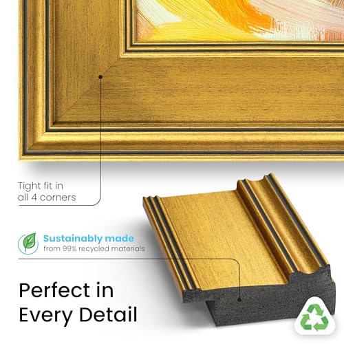 Deco TV Frames - Antique Gold Smart Frame Compatible Only with Samsung The Frame TV (55", Fits 2021-2025 Frame TV) by Frame My TV - Image 4