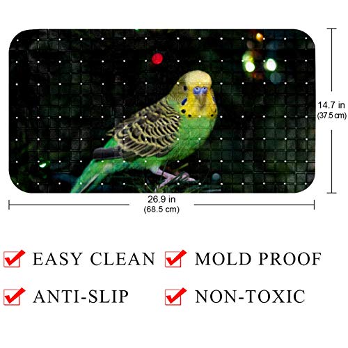 Alfombrilla de baño rectangular texturizada para ducha larga y bañera de masaje de 37x68 cm 5
