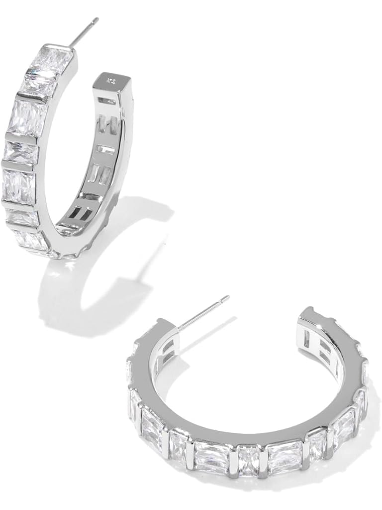 Silver Kendra Scott Jamie Hoop Earrings