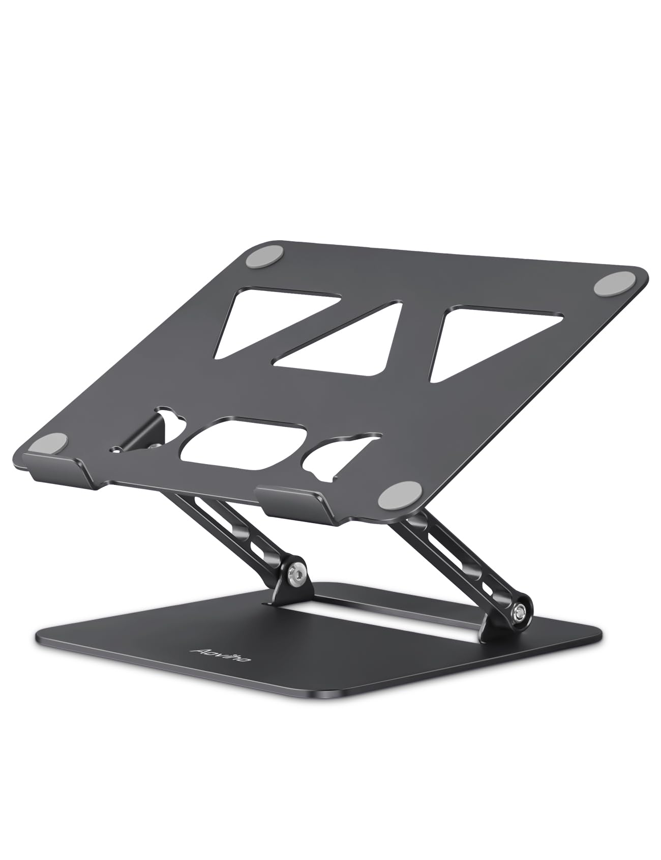 Aoviho Soporte para portátil – Soporte ajustable para computadora portátil – Soporte plegable para computadora portátil MacBook Air Pro HP Lenovo Dell Samsung Chromebook, hasta 17 pulgadas (negro)
