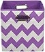 Modern Littles BRISTOR101 Color Pop Chevron Folding Storage Bin Purple