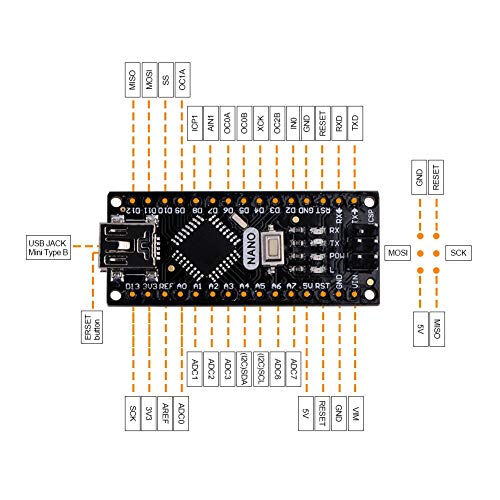 image for Emakefun Nano V3.0, Nano Board ATmega328P 5V 16M Micro-Controller Boar