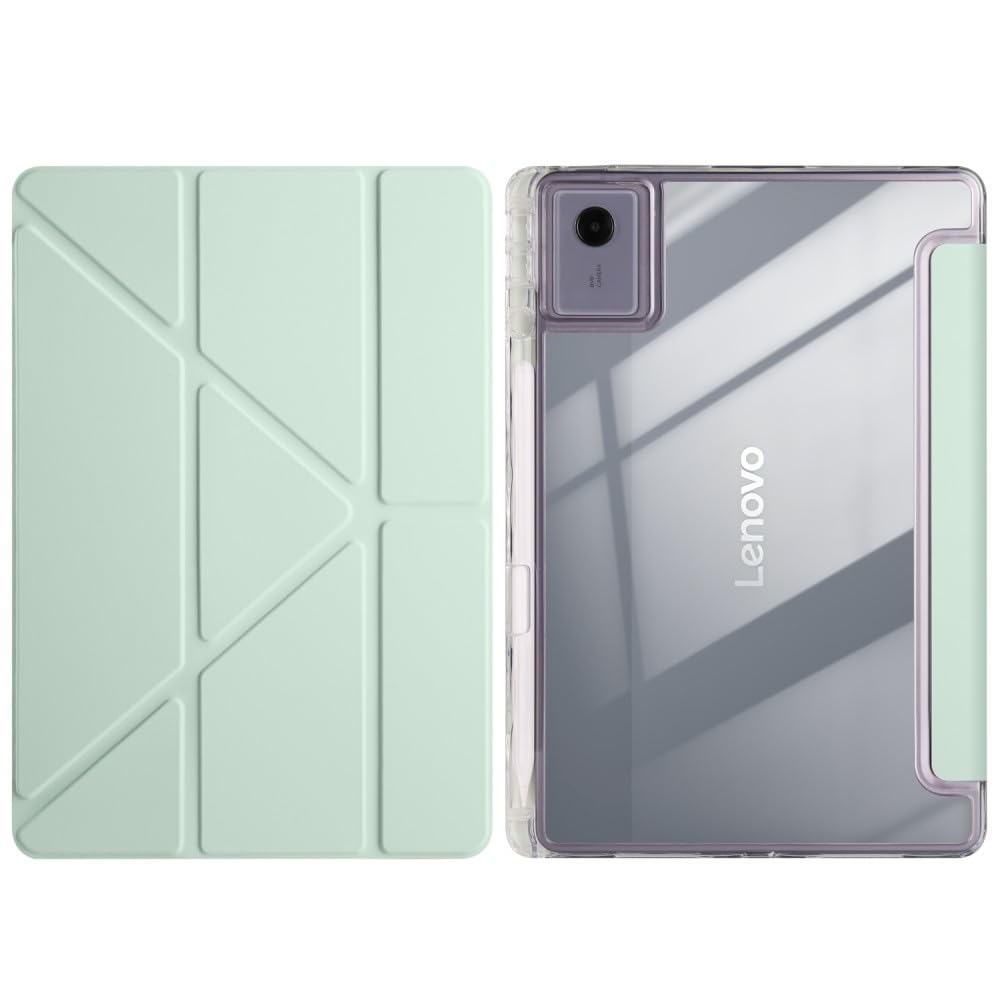 Generic etui kompatybilne z Xiaomi Redmi Pad 2 Pro (kolor: jasnozielony) skórzany pokrowiec z klapką twardy silikonowy pokrowiec na tył