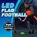LED Flag Football, Light-Up Outdoor Sports Game, for All Ages