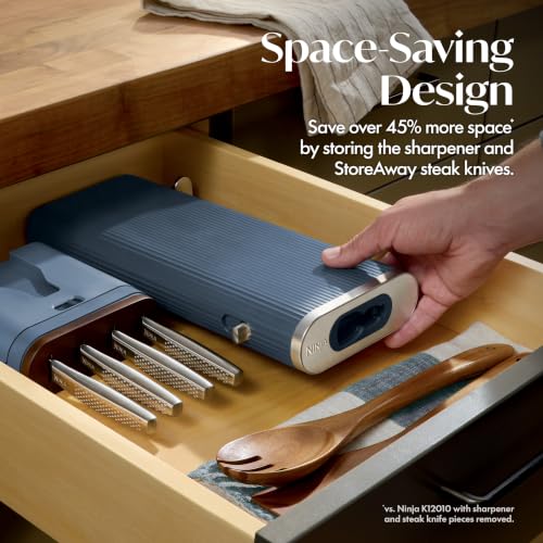Ninja® Premium 11pc Knife Set, Removable Sharpener, Forest Sage, WK62011GN6 | Customize your countertop: 45% smaller footprint without sharpener & steak knives. German steel. NeverDull™: sharp 10+ years. - image 8