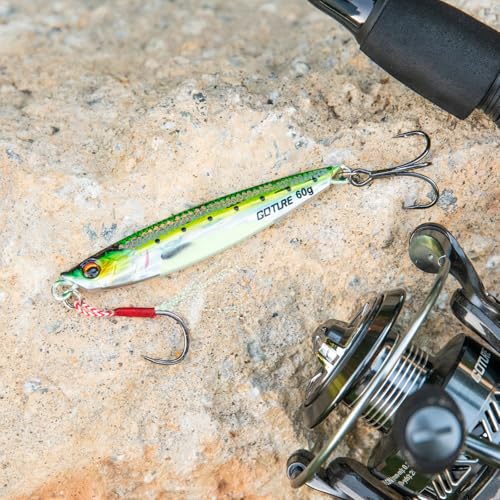 Goture JA-Z02895 Fishing Jigs, 40G 60G 80G Vertical Jig Saltwater Freshwater thumb #6