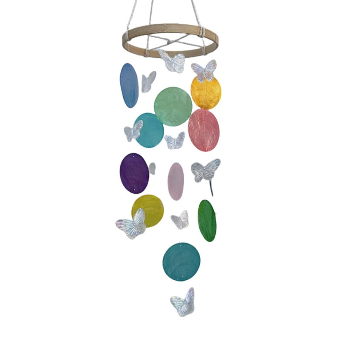 Windchime Shell Wind Chimes for Outside Butterfly Natural Shell Windchimes for Patio Garden Porch Decoration wind chime(Multicolor)