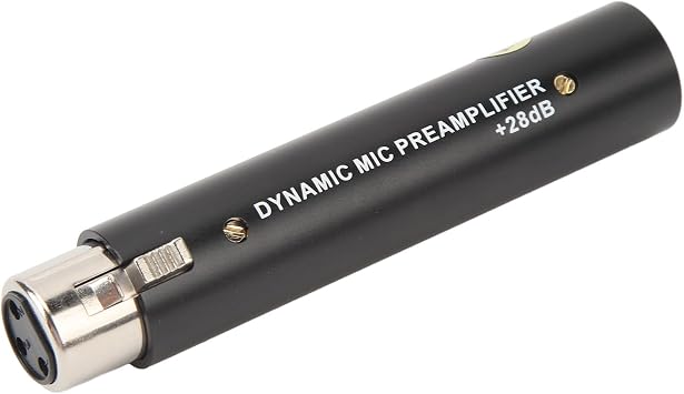 DM1 Dynamite Active Preamplifier, Inline Microphone Preamp with 28dB Gain, Ideal for Studio and Live Use.