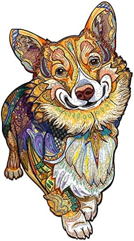 Blumuze Wooden Jigsaw Puzzles, Dachshund Wooden Puzzles for Adults, Unique Shaped Animal Wood Puzzles, Wooden Animal Puzzles for Adults Kids with Wood Gift Box, 40 * 33.3cm, 300pcs, L