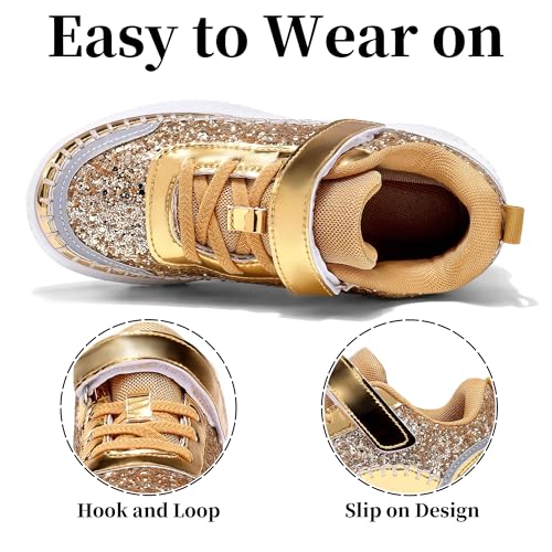 Girls Boys Sneakers Kids Running Tennis Shoes Glitter Sparkly Braided Bling Design,Athletic Shoes for Children Youth4