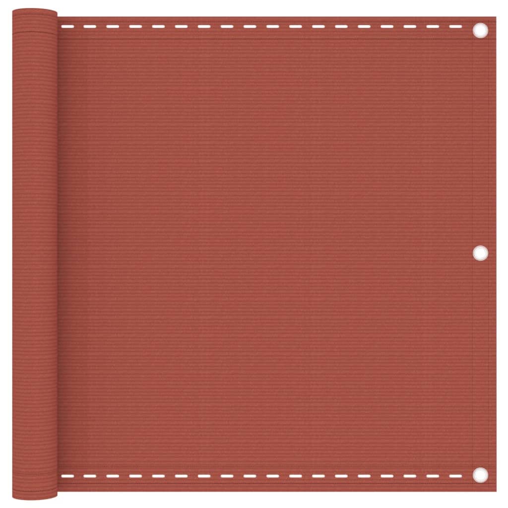 vidaXL Balcony Screen Terracotta 90x400 cm HDPE — image 1