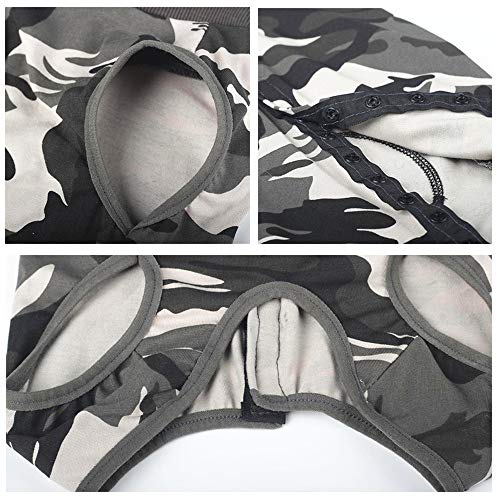 Image of HEYWEAN Dog Surgery Recovery Suit for Abdominal Wound, E-Collar Cone Alternative After Surgery Wear, Protect Wound from Grooming and Scratching, Dog Surgical Post-Operative Bodysuit