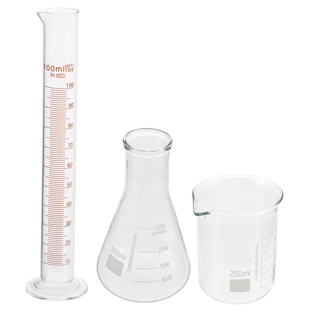 Kit D’expérience Scientifique 1 Set en Verre, 100ml 250ml