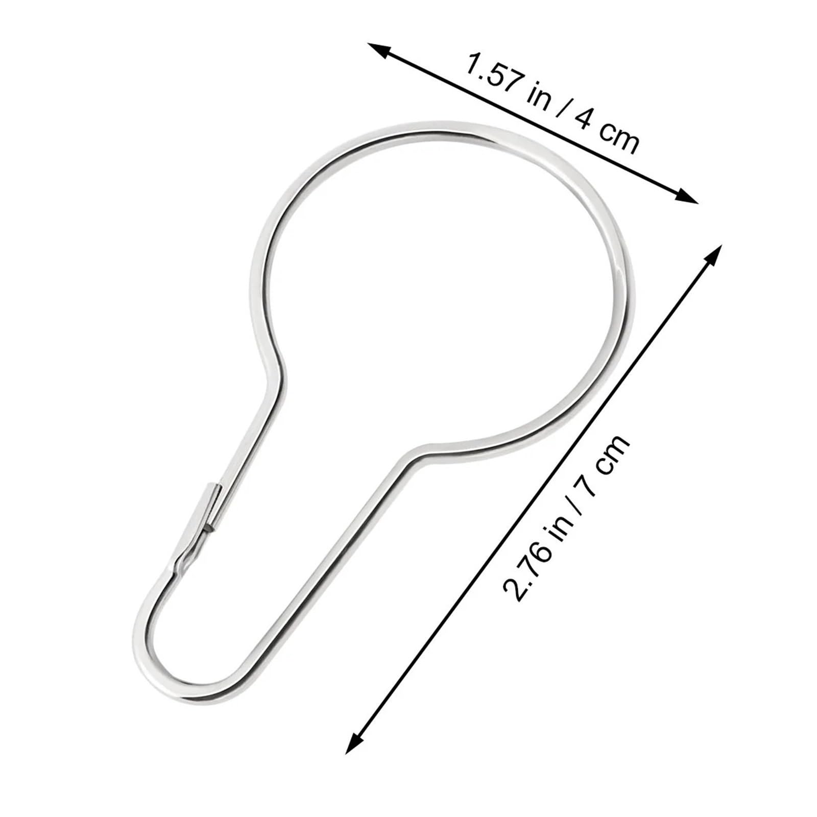 Ganchos Clips for Cortinas, 100 Piezas for de Ducha Rodillo Deslizante Anillos Acero Inoxidable con Pulidos
