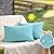 VAKADO Aqua Outdoor Waterproof Throw Pillow Covers Decorative Turquoise Outside Patio Furniture Cushion Cases Decor for Garden Bench Porch Couch Tent Sunbrella 12x20 Pack of 2