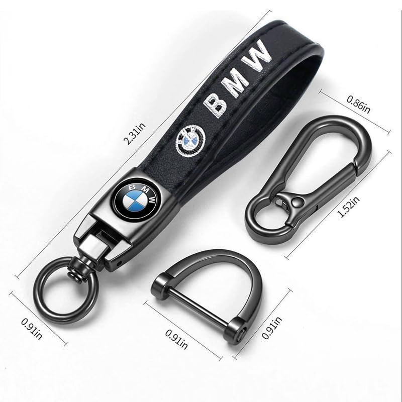 Capuchon de Valve Auto Bouchons de Valve et Cuir Porte-clés de Voiture pour BMW X1 X3 X7 X5 X6 1 3 5 6 Series Z4 7 M Series, Porte-clés Pneus de Voiture Accesoire