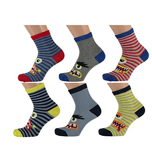 Lieblingsstrumpf24 6 er Pack Kinder Socken Jungen Mädchen Baumwolle...
