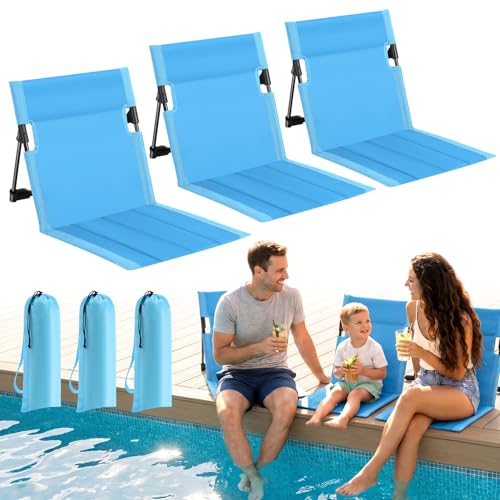3 Pack Portable Poolside Chairs