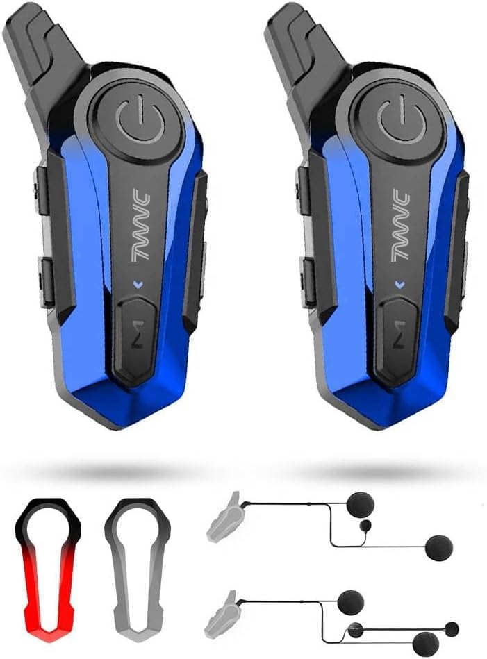 Auriculares Bluetooth casco moto 2 piezas intercomunicador CVC cancelacion ruido
