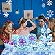 Fuwraixis 3 Etagen Frozen Kuchen Stand, Schneeflocke Karton Kuchen Stand, Kuchen Dekorationen, Prinzessin Thema Geburtstag Party Dekorationen für Mädchen und Kinder