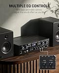 Donner 4 Channel Bluetooth 5.0 Stereo Audio Power Amplifier, 440W Peak Power Home Theater Stereo Receiver with USB, SD, FM, 2 Mic in Echo, RCA, LED, Speaker Selector for Studio, Home Use - MAMP5