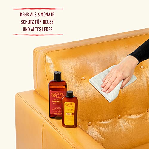 LEATHER Honey Lederpflegemittel - Premium Lederpflege seit 1968 für die Anwendung auf Lederbekleidung, Lederwaren Möbel, Autoinnenausstattung, Schuhe, Taschen, Accessoires