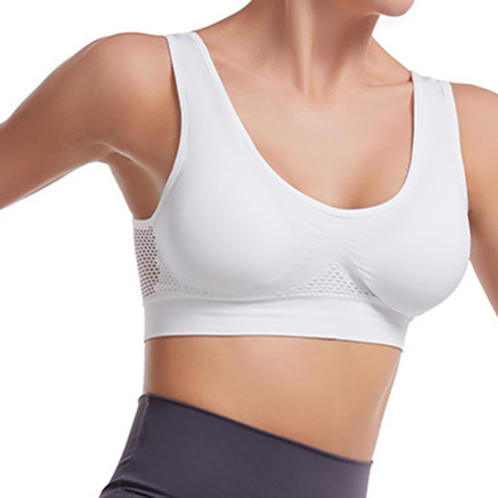 Sujetador Deportivo Sin Aros para Mujer – Top Cómodo y Transpirable para Yoga, Fitness, Tallas S a 6XL