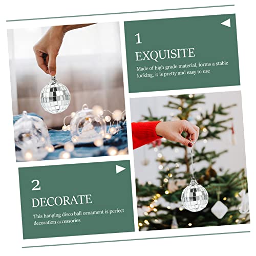 12 piezas de bolas espejadas reflectantes para decoración navideña, fiestas, bodas y eventos de baile miniatura 2