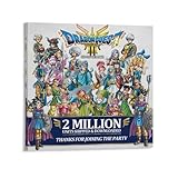 ドラゴンクエスト3リメイクゲームポスター パネル 壁アート モダン リビング ベッドルーム 部屋飾り28x28inch(70x70cm)