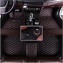 UPCOT Custom car Floor mats, fit for Infiniti G/G25/G35/G37 Sedan 2007-2013 Luxury Artificial Leather with Mobile Phone Bag, Waterproof and Anti-Skid car Interior Lining Black red