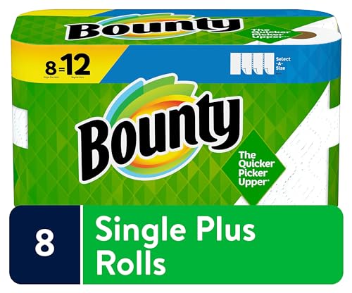 Image of Bounty - Paper Towels - Select-A-Size Paper Towels - 9.49 inch x 19.02 inch x 10.98 inch - 19.02 inch x 10.98 inch x 9.49 inch - White