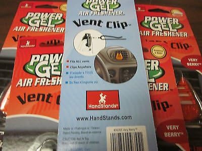 Miniatura 5 de LOT OF  6  HANDSTANDS POWER GEL CAR VENT CLIP AIR FRESHENER  VERY BERRY  NEW