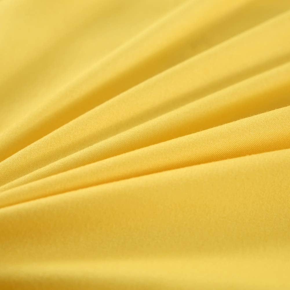 Feelyou Cartoon Eyelash Stars Bed Sheet Set King Size Girls Boys Decorative Yellow Reversible Bedding Set for Kids Adults Fitted Sheet Microfiber Polyester Bed Cover with 2 Pillow Case