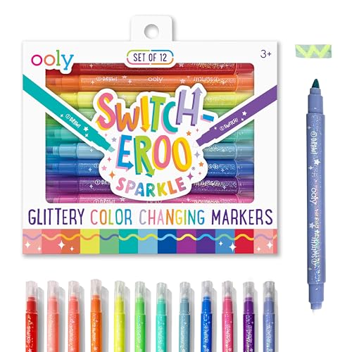 Ooly Switch-Eroo Magic Color Changing Sparkle Markers Set of 12