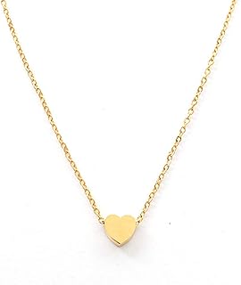Tiny heart chocker necklace with extender... (Gold)