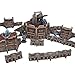 Tabletop Terrain Wall of Saints Collection, Complete Fortress Set with Artillery, Defense Walls, Double Tower, Hybrid Bunker for 28mm-32mm Wargames (Full Set)