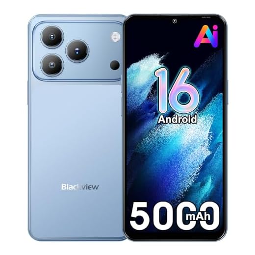 Blackview Wave 7C Handy Ohne Vertrag, Android 16 Smartphone, 16GB+64GB/1TB TF, 6.56" Gemini AI Smartphone Ohne Vertrag Günstig, 5000mAh, 32MP+13MP, WiFi 5/Face ID/GPS/OTG/Handyhülle, Arktisches Blau