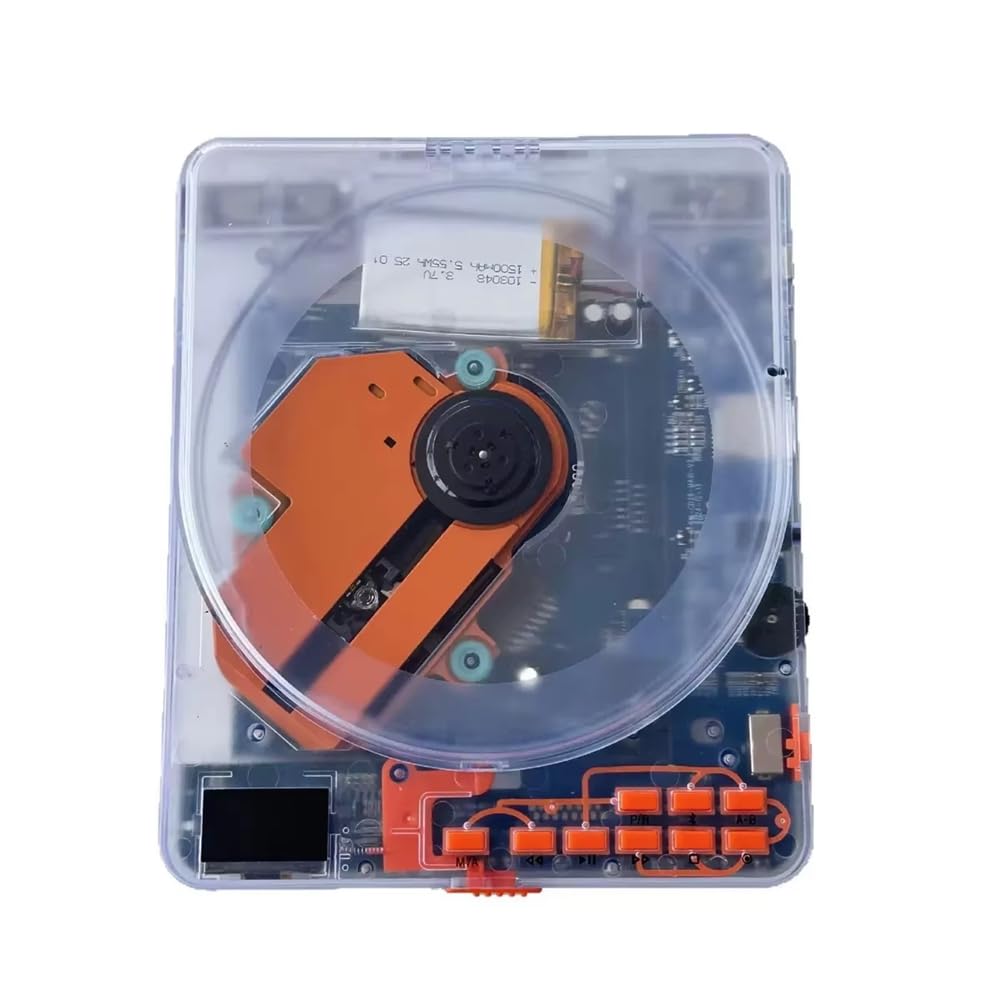 Reproductor de CD Transparente, Portátil, para Aprender Inglés, Repetidor, CD, Álbum, Reproductor de MP3, Reproductor de CD de Música Transparente.