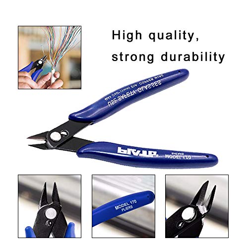 Creativity Blue Flush Cutter Mini Diagonal Cutting Pliers Side Cutter Nippers Wire Cutter #TOP5