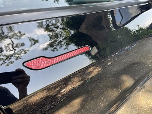 Image of Tesla Door Handle Sticker, American Flag Pattern, Suitable for Model 3 and Model Y (Red)