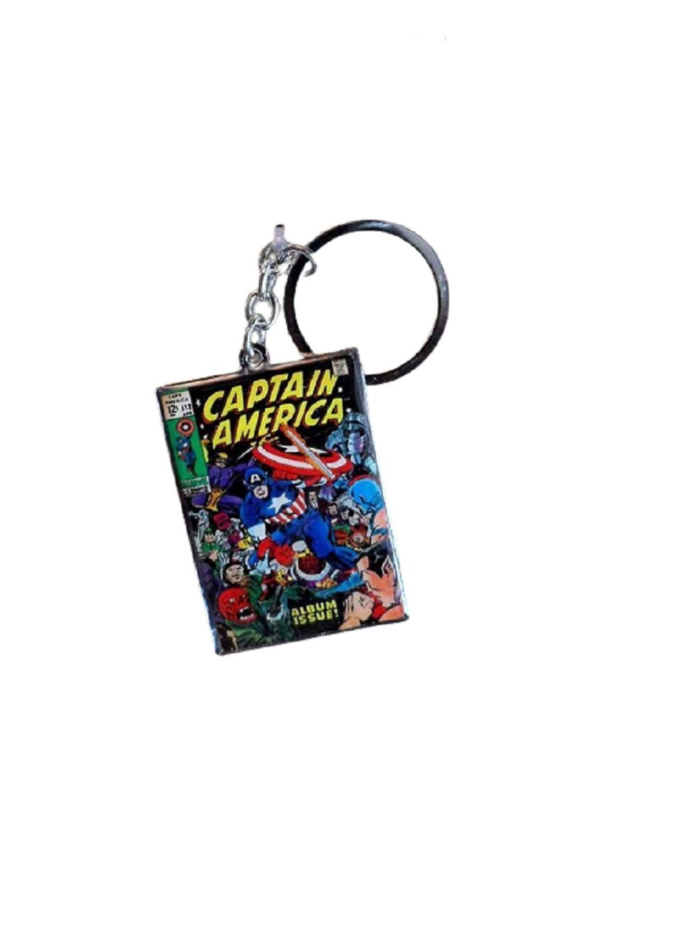 Bbdesigns Multicolour Marvel Comic Captain America Keyring Keychain