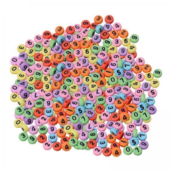 SNAPPSY 6x200Pcs Acrylic Jewelry Beads Round for Bracelets Key Chains Handmade Gift Style C-picture-26