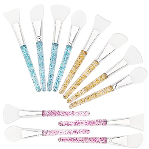 12 Pcs Silicone Face Mask Brush Applicator Soft Spatula for Facial Mud, Clay, Creams, Lotion and Body Butter
