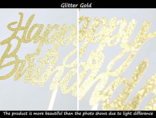 Image of FestikoGold Glitter Happy 13th Birthday Cake Topper 13th Cake Topper for Birthday Anniversary Party Decorations - Pack of 1