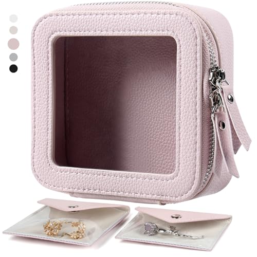 EcoVision Clear Makeup Bag, Travel Cosmetic Accessory Bag, Toiletry Organizer Bags for Women, Portable Waterproof Zipper Cosmetic Bag with Transparent Window